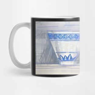 Blue and white cup Mug